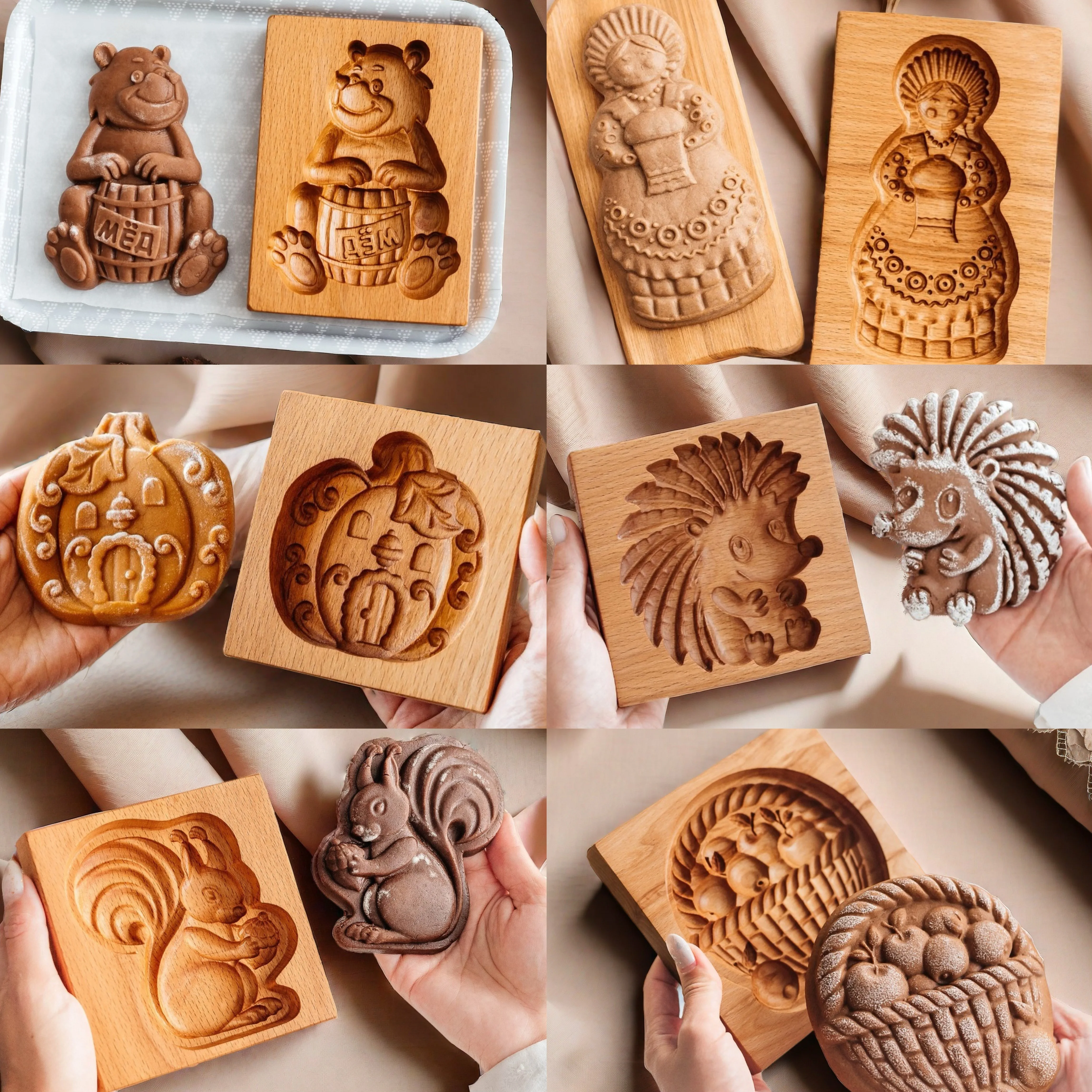 Moule à pain court en bois, bricolage, cœur de framboise sculpté, moule à biscuits en pain d'épices, moules de coupe de cuisine pour la saint-valentin, fête de pâques