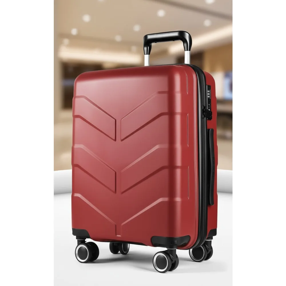 

Lightweight 20-inch Carry On Luggage with Spinner Wheels, Airline Approved Hardside Suitcase for Travel