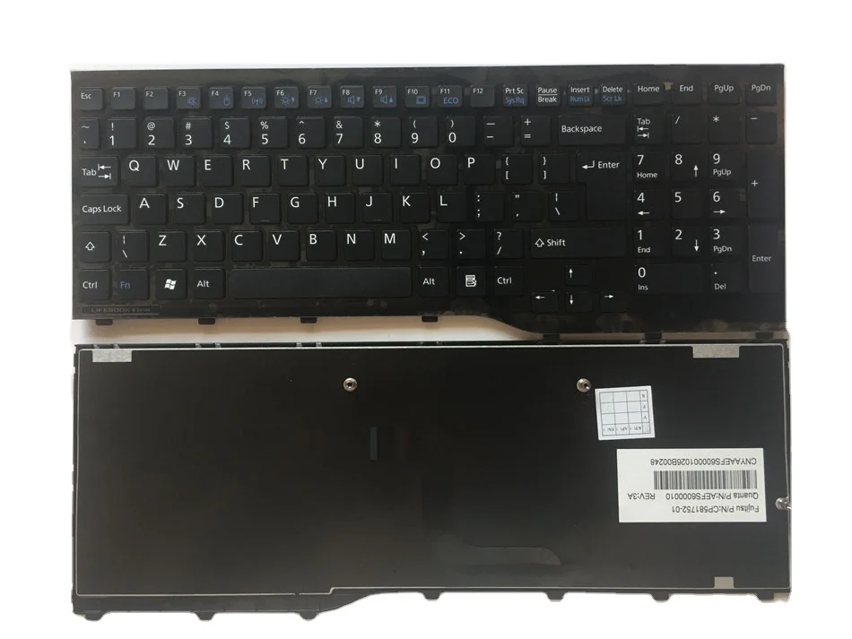 US-International Laptop Keyboard for Fujitsu Lifebook AH552 A552 CP581751-01 CP611954-01 A series US-I Layout