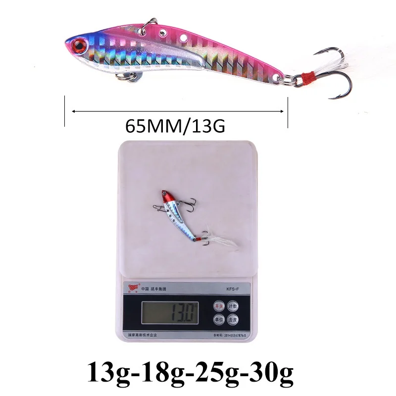 13g/18g/25g/30g Fishing Jig Spoon Lures VIB Metal Blade Baits Fishing Spoon Crankbaits for Trout Bass Salmon Lure - Image 4