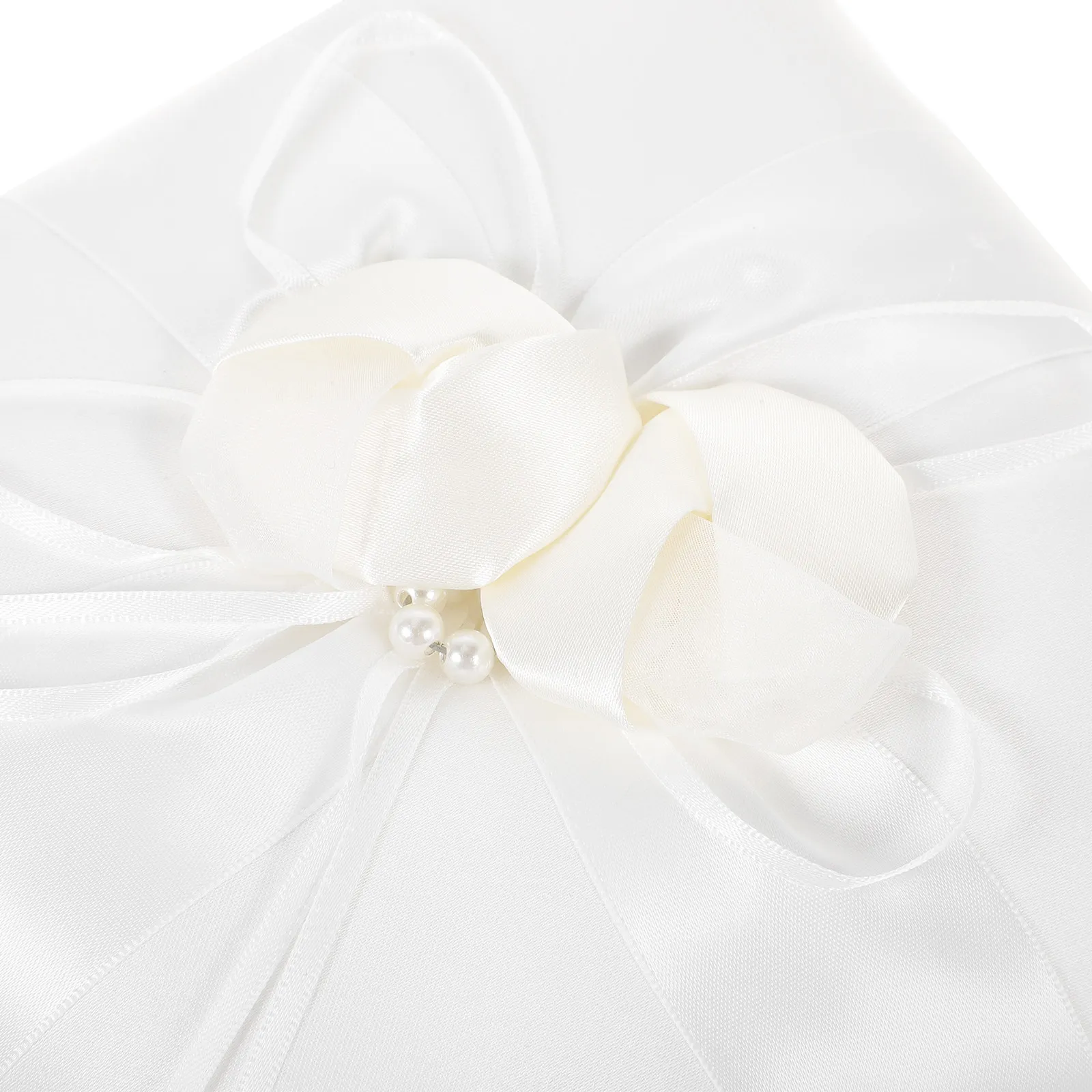 Bantal Cincin Satin Putih Eleg - Ring Bearer Pillow ulasan dan harga