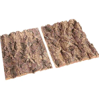 나무 껍질 장식 테라리움 퍽, 파충류 장식, 나무 숨기기, 사무실 노벨티, 2 개 