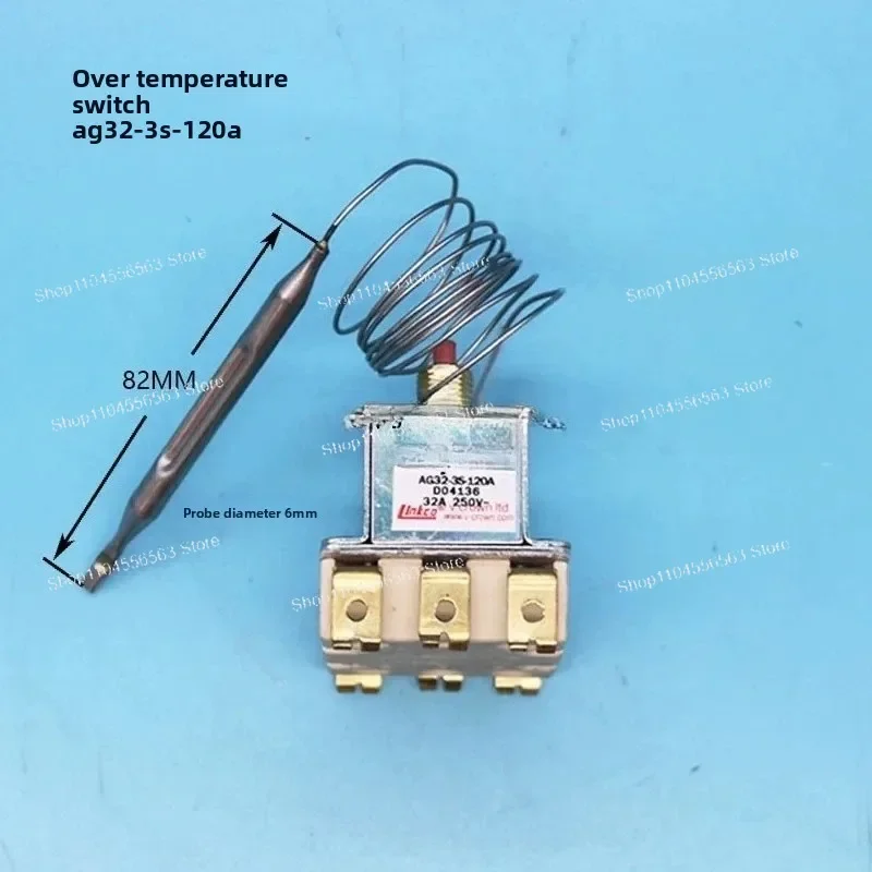 AG32-3S-120A Overheat Safety Thermostat for Dishwasher, 120A High Current Temperature Limiter with Manual Reset for Industrial