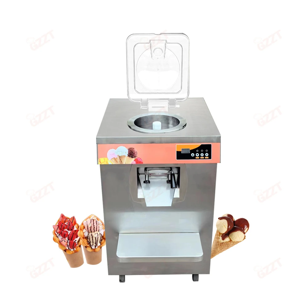 دفعة تجارية الفريزر الفولاذ المقاوم للصدأ سطح الطاولة مثلجات إيطالية جيلاتو آلة صنع الآيس كريم الصلبة معدل نفخ الهواء 150%