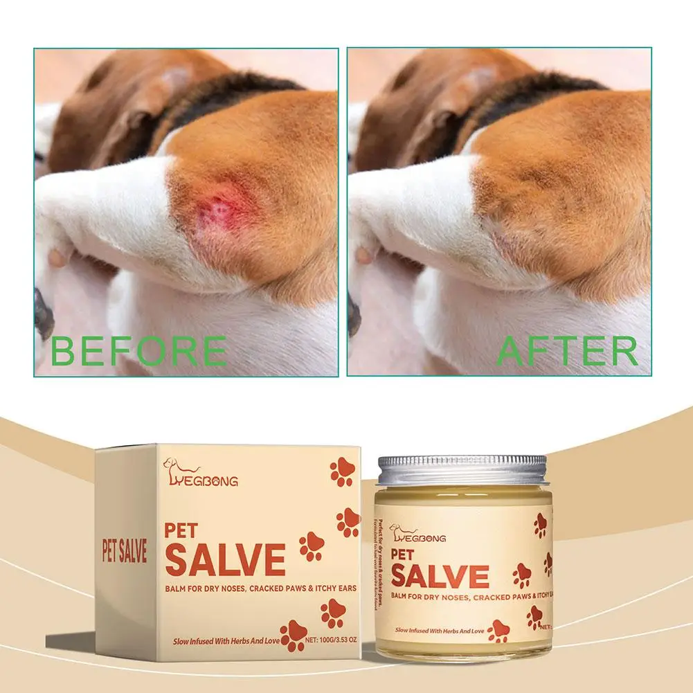 Pet Allergy And Itch Relief Cream For Dogs Cats Skin Health Care Cream 100g Skin Yeast Infections Ringworm Rashes V5B3