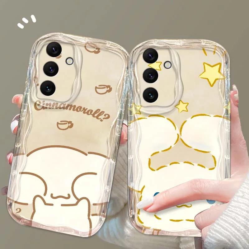 

Sanrio Cinnamoroll Gift Star For Samsung A73 A72 A71 A56 A55 A54 A53 A52 A51 A32 A36 A26 A25 A13 A14 5G Wave Oil Phone Case