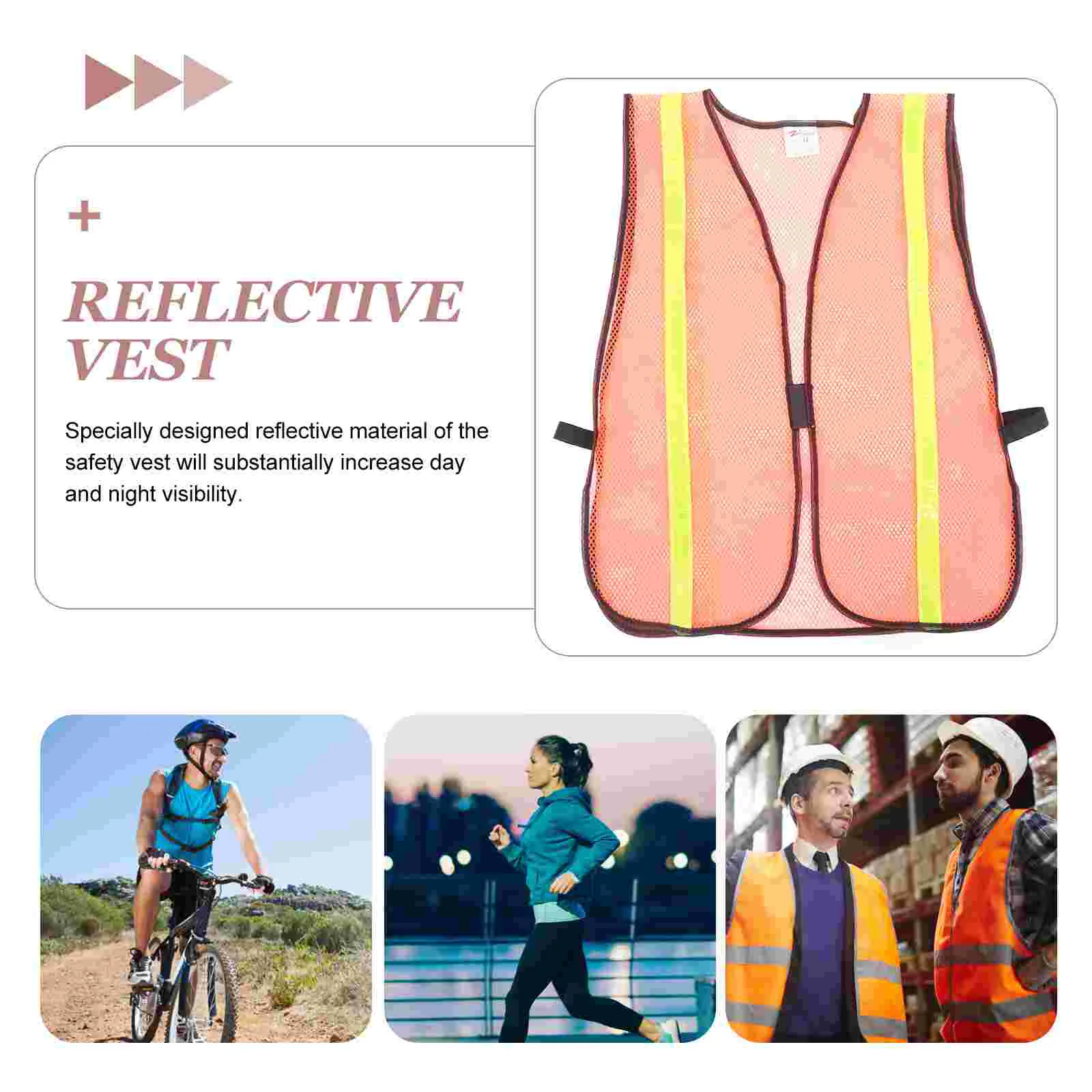 Close-fitting Reflective Vests Tank Top Mesh Net High Visibility Clothing Warning