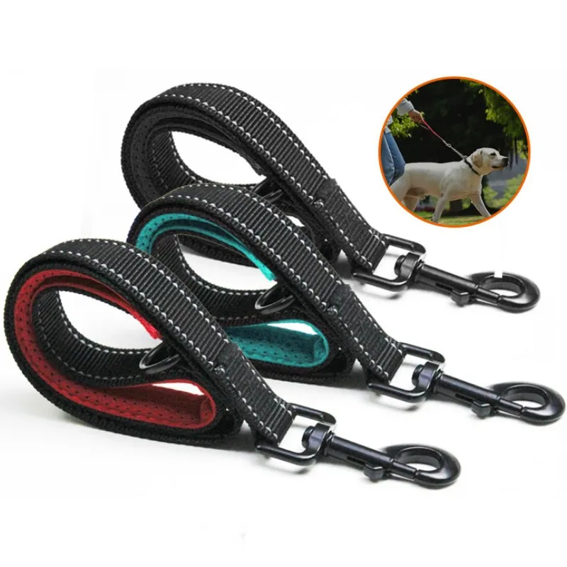 Dog Leash Short Dogs Leash Reflective Leashes for Dog Dog Walking Nylon Ropes Dogs Leashes Traction Comfortable Handle Pet Chain