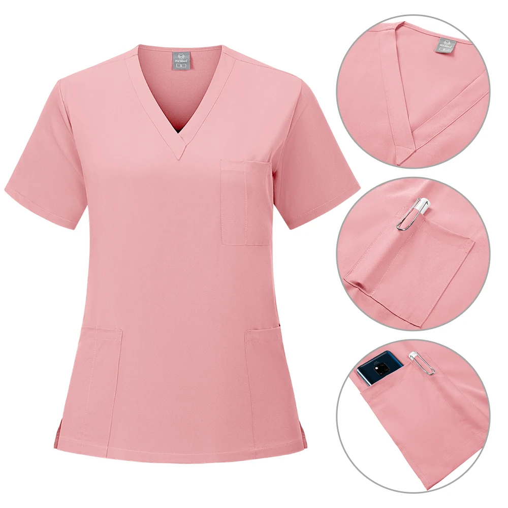 Wysokiej jakości odzież medyczna dla kobiet, fartuch pielęgniarski, unisex, hurtowe zestawy bluzek i spodni, komplety odzieży medycznej, uniformy pielęgniarskie.