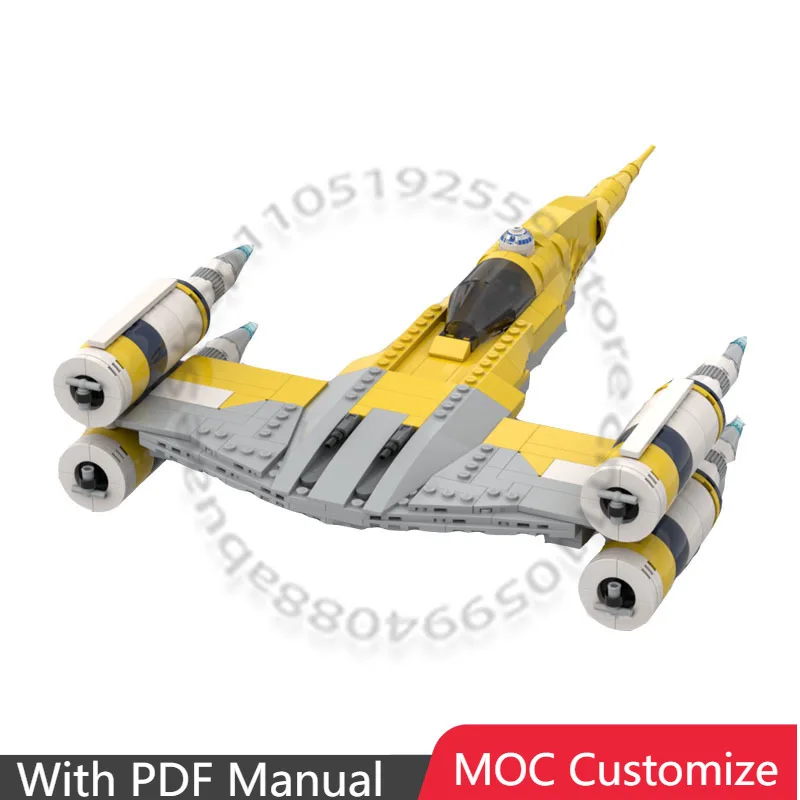 450 PCS Galactic Empire Bricks Modular N1 Starfighter MOC Customize Modular Building Block Model Popular DIY Toy Birthday Gift