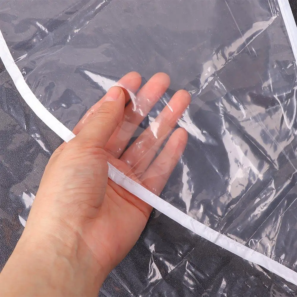Fotografia 5: Chapéu de Plástico Transparente para Proteção Contra Vento e Chuva
