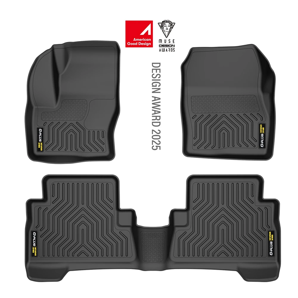 Floor Mats 2 Row Liner For 2013-2019 Ford Escape 2013-2018 C-Max All Weather