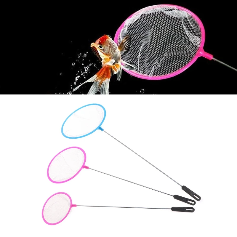 Aquarium Fishing Net 3 4 4.5 Inch Diameter Fine Mesh Small Catching for Nets with Plastic Handle for Mini Fish