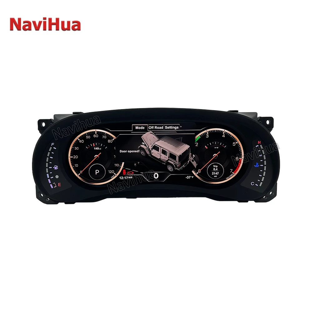 

NAVIHUA New Upgrade LCD Dashboard Speedometer Digital Cluster LINUX System Auto Meter for Jeep JL JK Wrangler Instrument Cluster