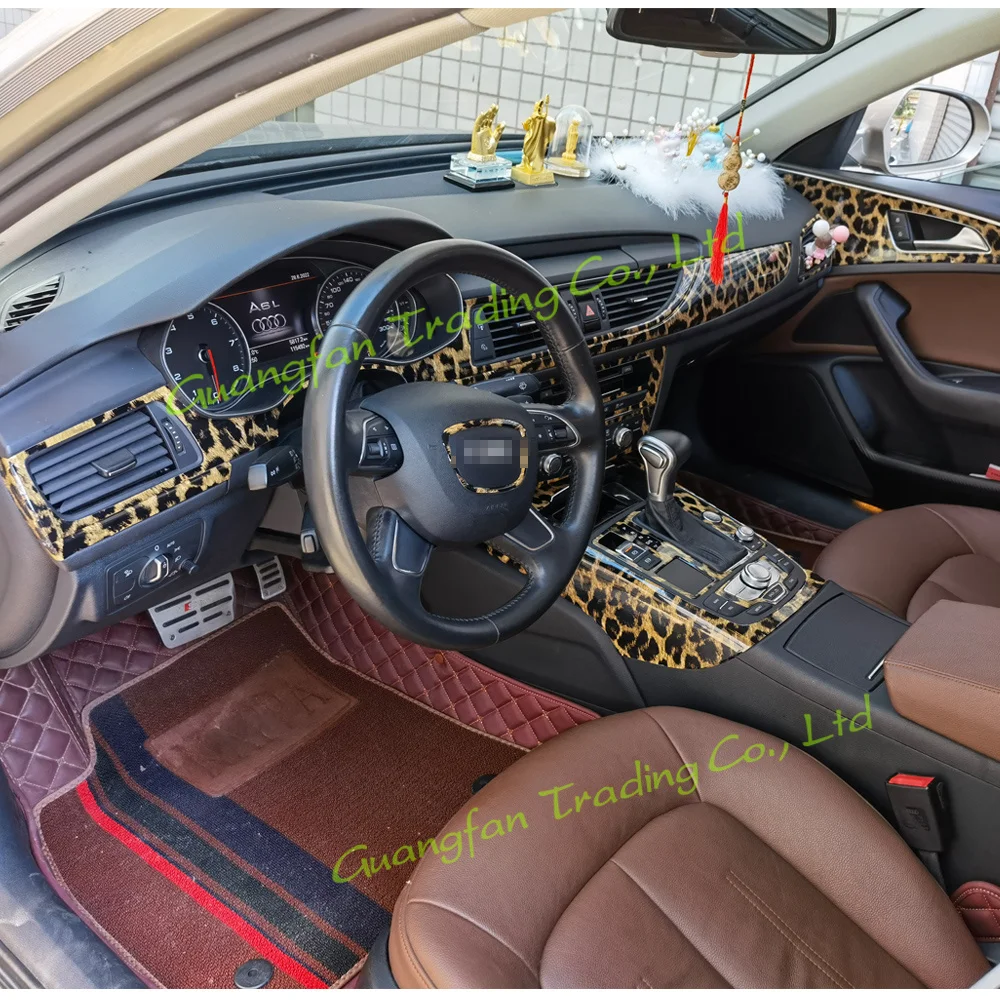 Für Audi A6 C7 2012-2018 Innenraum Mittelkonsole Türgriff 3D/5D Carbonfaser-Aufkleber, Auto-Styling-Zubehör – Detail 18
