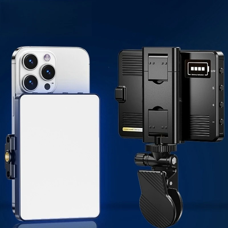 Portable Rechargeable Back Clip LED Selfie Light Fill Lamp for Mobile Shooting Video Meeting Vlog Photography