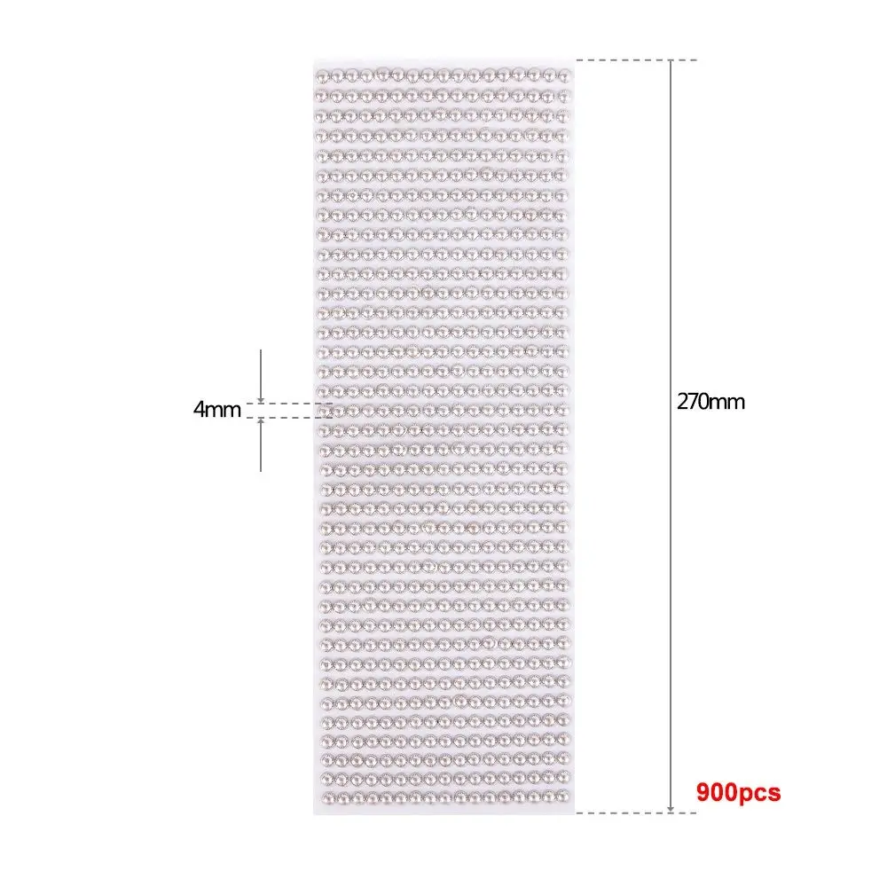 DIY Rhinestone Stickers Party Flatback Pearls Music Festival Jewelry Stickers Gold Silver 3/4/5/6mm Nail Art Decoration Women