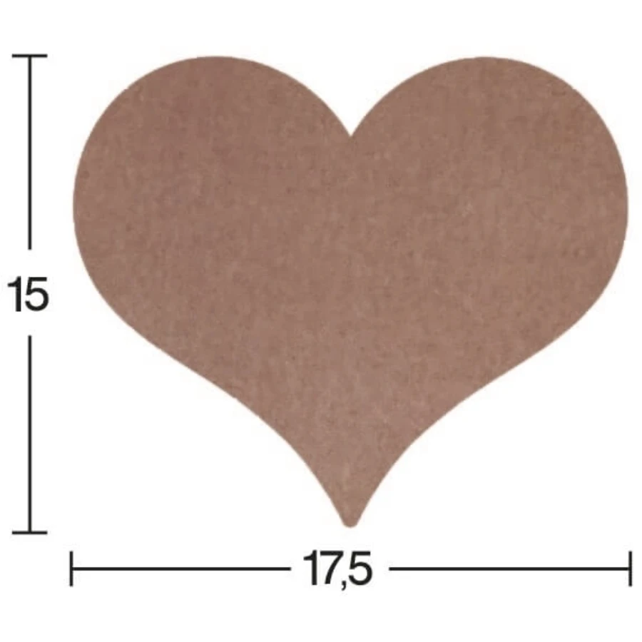 H45 Solid Heart Trinket, 18mm Figurative Wood Object