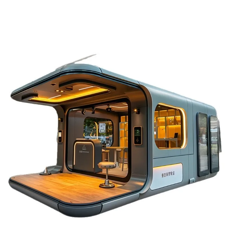 Space Capsule Mobile Homestay Container, Coffee Shop Holiday Triangle House Sightseeing Room, Commercial Exhibition
