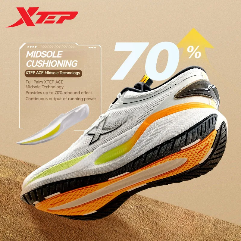 Xtep Running Shoes For Men 2024 Spring Durability Men\'s Sports Shoes Jogging Breathable Cushion Training Sneakers 976119110020