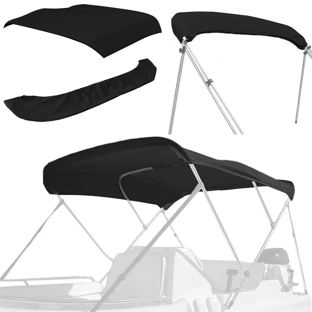 

Бимини-топы с 3 бантиками для лодок, водонепроницаемый солнцезащитный козырек, бимини-топ, сменный чехол, устойчивый к разрыву ткань Оксфорд, тент для лодки