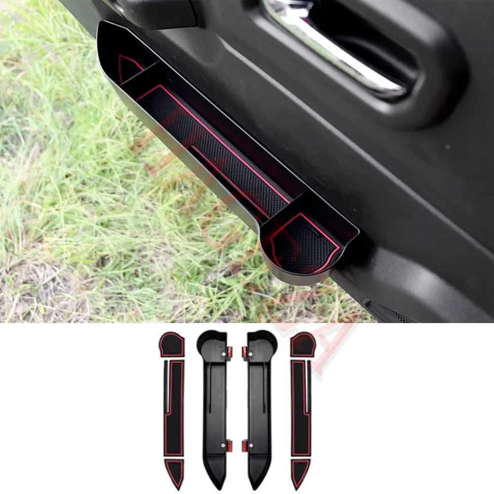 2PCS ABS Auto Front Door Pocket Storage Box Decorative Cover Trim For Suzuki Jimny 2/4Door 2019-2024 Car Refit Accessories