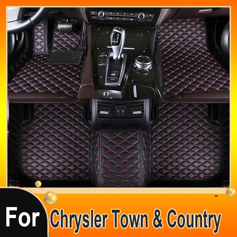 Car Floor Mat For Chrysler Town & Country 7 Seat 2013~2016 Waterproof Protection Pad Carro Rear Trunk Floor Mat Car Accessories