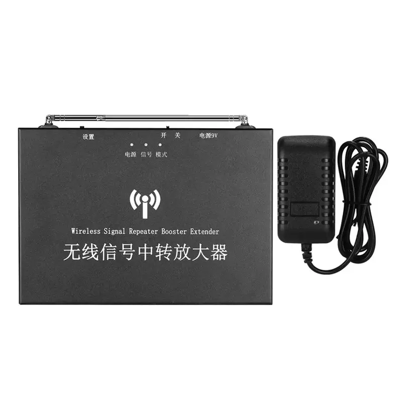 DC9V-12V 433MHz Wireless Signal Repeater Booster Extender Relay Amplifier 1000M for Industry and Agriculture US Plug