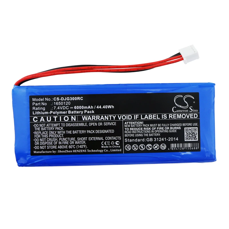 Remote Controller Battery For DJI 1650120 GL300C GL300E GL300F Inspire 1 2 Phantom 3 3 Advance 4 Pro 6000mAh Blue  7.40V