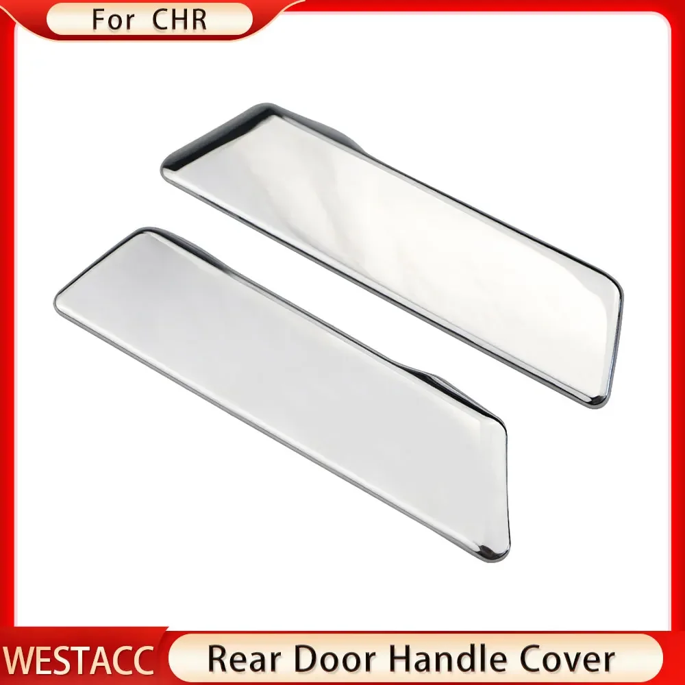 ABS Chrome Car Rear Door Handle Cover Protection Trim Sticker for Toyota C-HR CHR 2016 2017 2018 2019 2020 Accessories