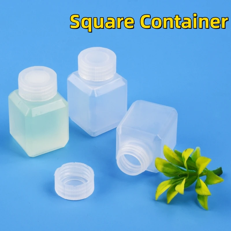 

30ML Portable Plastic Small Square Bottle Reagent Liquid Airtight Sealing Square Container Refillable Cosmetic Container Travel