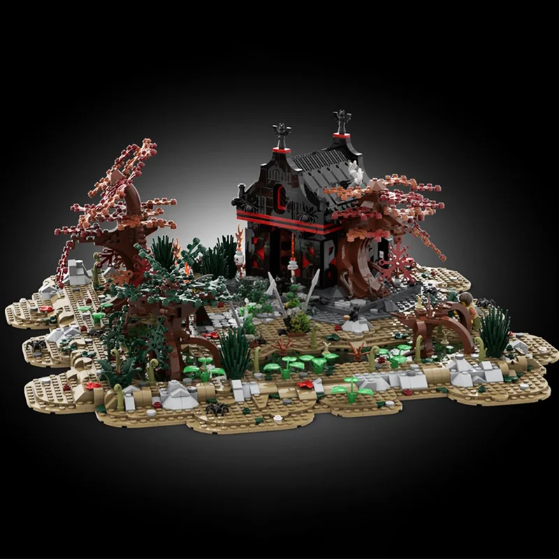 2951pcs Moc Swamp of Dark Tidings-Medieval Village Diorama Modular Building Blocks DIY Creative Assembly Bricks Toys Kids Gifts