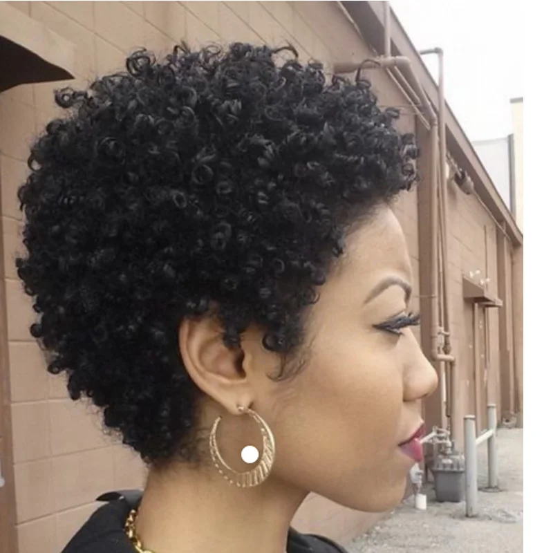 

Короткий вьющийся парик Синтетические женские афро-завитки Парики для чернокожих женщин Темные корни Серый Ombre Пушистые Colly Волосы Распродажа Парик Распродажа