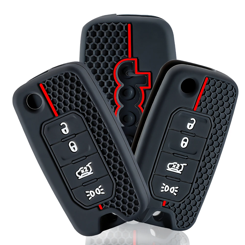 Capa de silicone para chave remota de carro, para jeep cherokee compass s renegado grand comandante para dodge path challenger jcuv carregador