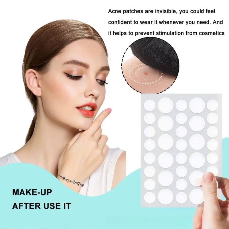 Invisible Acne Remendos Remoção, Espinha, Anti-Acne, Hidrocolóide Patches, Manchas Marcas, Corretivo, Reparação Adesivo, Impermeável