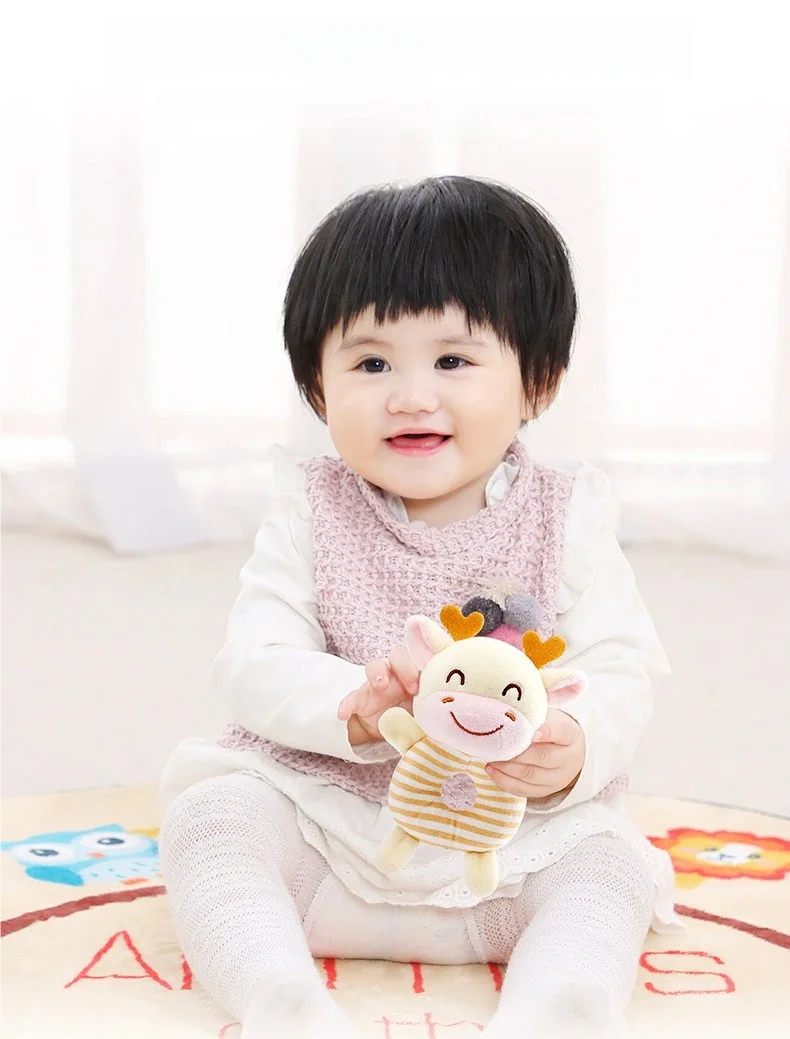 Pasgeboren Baby Pluche Kinderwagen Speelgoed Cartoon Dierenrammelaars Mobiles Hangende Bel Educatief Hangend Speelgoed Speelgoed