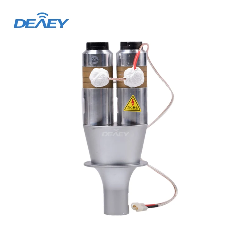 15KHz Double Head Transducer 4200W High Power Ultrasonic Welding Converter For Non-woven Welding Machine