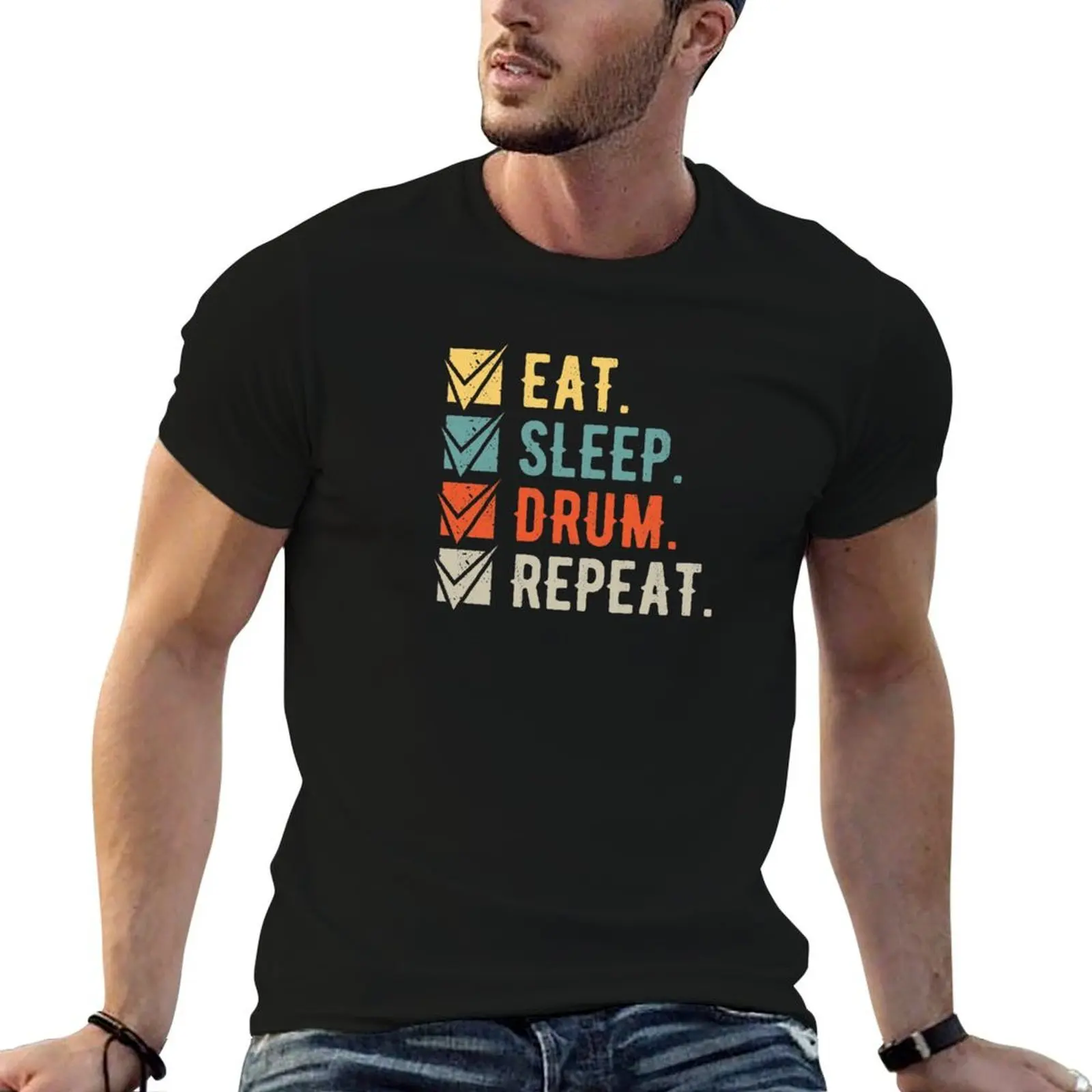 

Funny Drummer T-Shirt t shirts for man pack white t shirts for man graphic tees t shirts for man pack cotton T-shirt