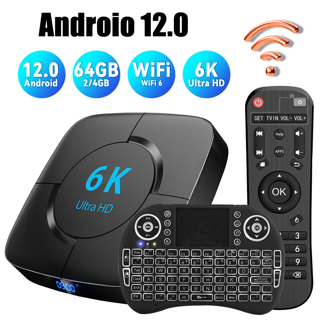 Allwinner-Android 12.0 Set-Top Box, CPU H618, Suporte 6K HDR, Media Player, 4GB de RAM, 32G, 64G, WiFi 6, 2.4G, 5.8G, BT5.0, 3D, Smart TV