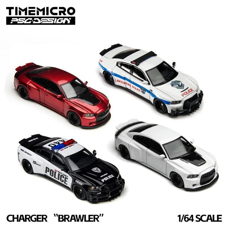 [In Stock] TimeMicro x PSC Design 1/64 Charger Brawler Diecast Collectible Finished Model Car, Multiple Liveries