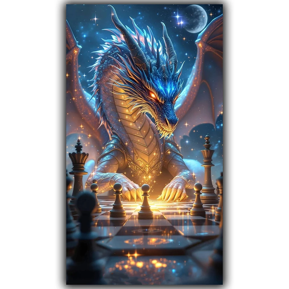 

5D Diy Алмазная мозаика Искусство Дракон Фэнтезийный пейзаж Полный квадратный круглый набор алмазной живописи Украшение дома