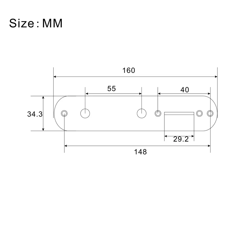 1PCS Metal Electric Guitar TL Control Plate Mounting Plate for Tele Telecaster Style Electric Guitar Accessories