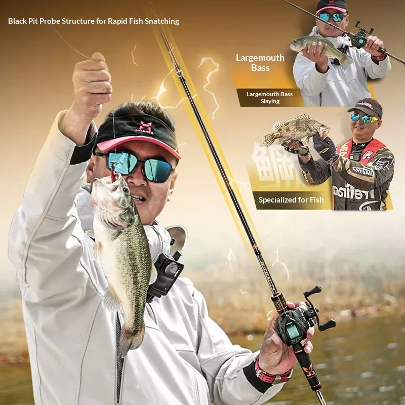 Hasida Butterfly Insect Fishing Rod Custom Golf Shaft Fuji Sic Guide Ring 30+40t High Carbon Spinning Baitcasting Rod view 4