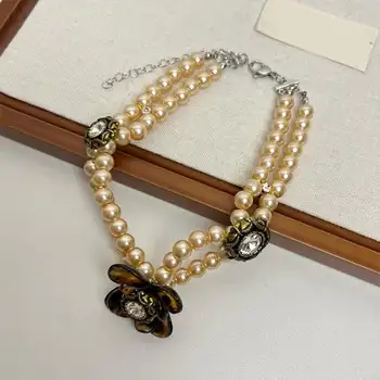 50LC 藝術宣言項鍊 水晶珍珠豹紋心形設計項鍊吊墜 10 最佳銷售 豹紋項鍊 - №9