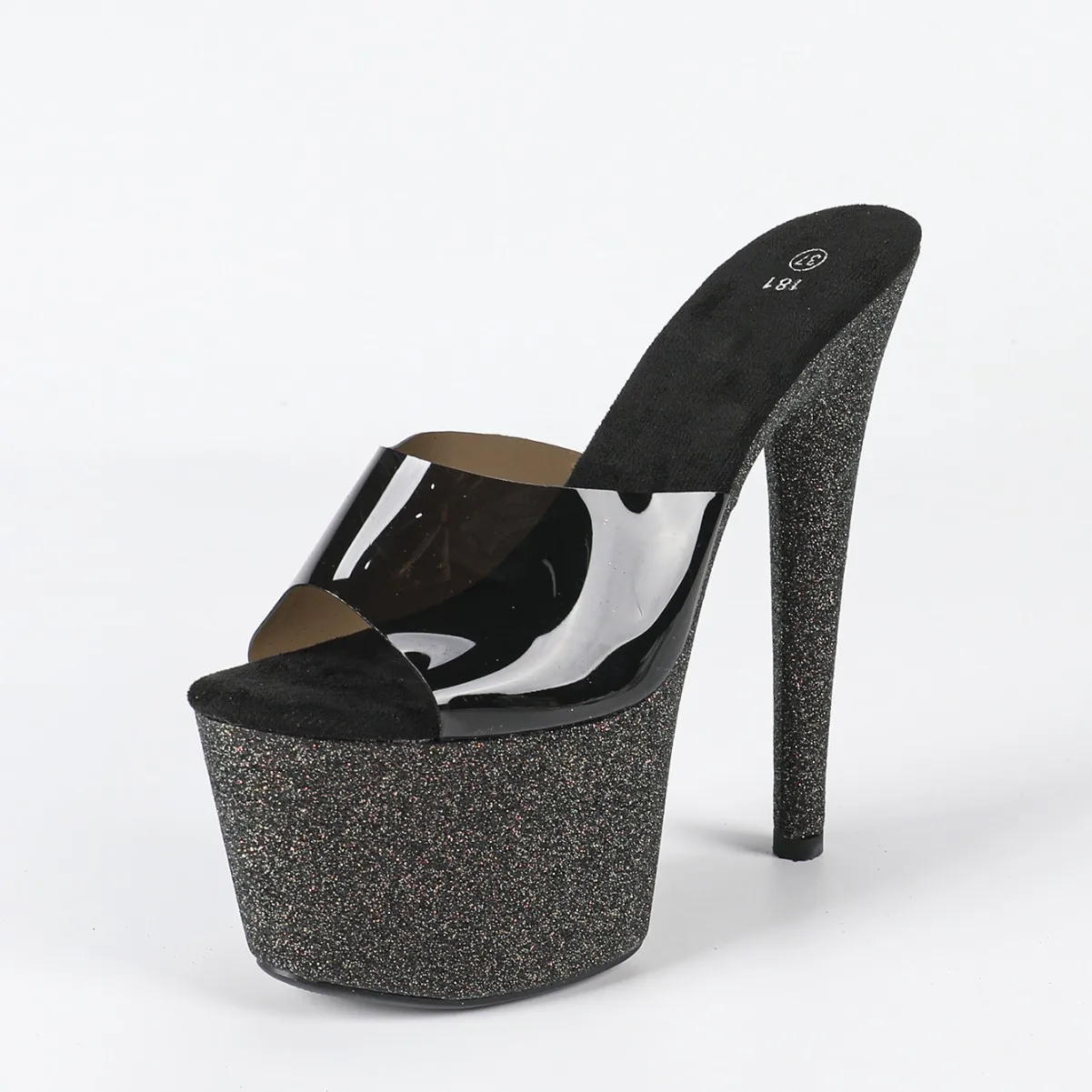 Nightclub Fun Women's Shoes Waterproof Table Roman Fish Mouth Lady High Heels Red Black LFD-181-Q39