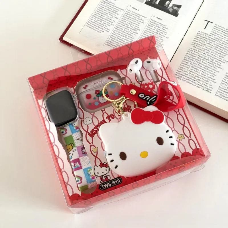 Sanrio Auricolare Bluetooth HelloKitty Kuromi Auricolari TWS wireless Cuffie per cartoni animati per ragazzi Ragazze Compleanno Regalo di Natale