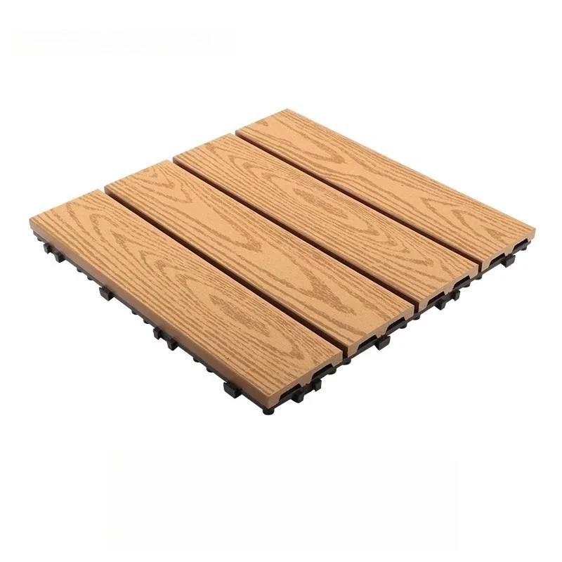 Waterproof Interlocking Anticorrosive Ecological Composite Decking for Outdoor Garden Balcony Terrace Wood-plastic Flooring 1pcs