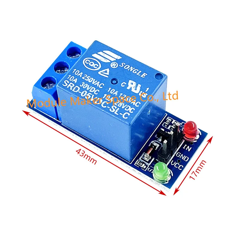 5 V Low Level Trigger Ein 1-Kanal-Relaismodul DC AC 220 V Schnittstelle Relaisplatine Schild LED-Anzeige für Arduino