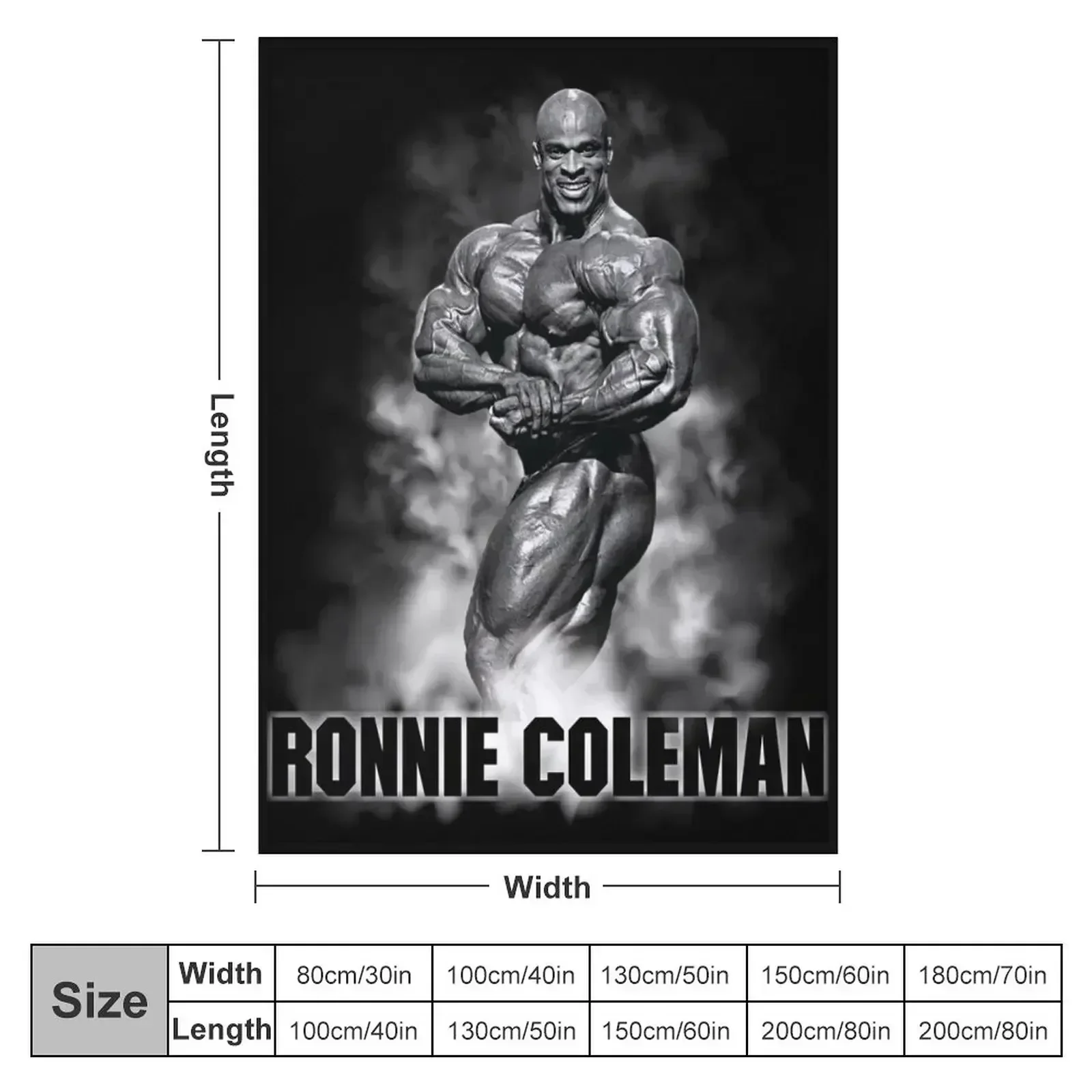 Ronnie Coleman Bodybuilder Throw Blanket couch cozy soft plush fuzzy picnic outdoor blanket