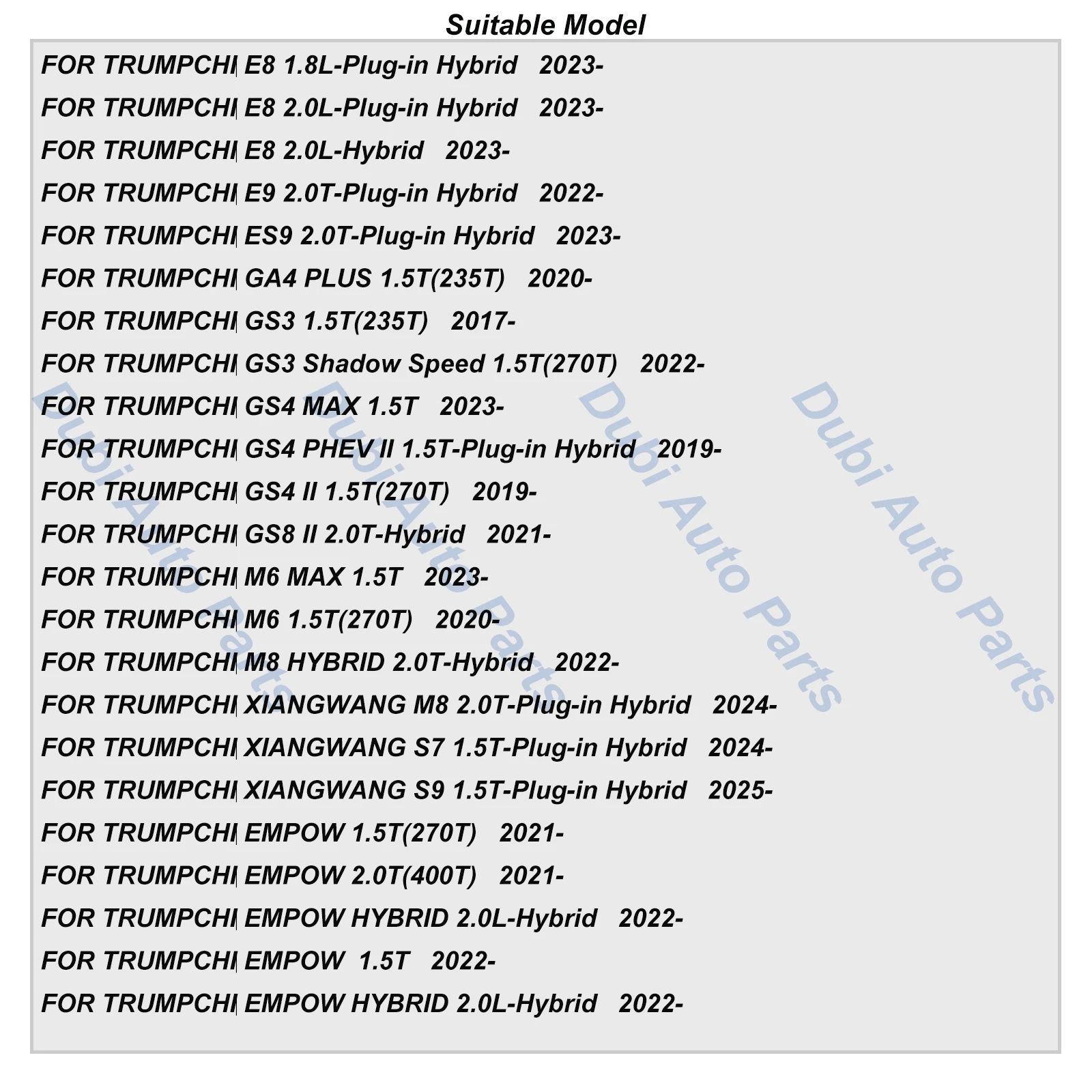Oil Filter For TRUMPCHI‌ GS4 PHEV II 1.5T PHEV 2019- MAX GS3 GS8 GA4 PLUS M6 M8 EMPOW E8 E9 ES9 GAC Accessories 10110441560000